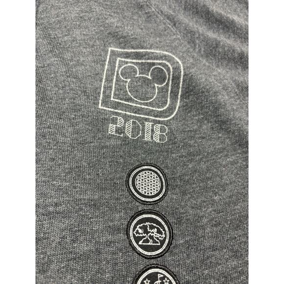 Disney Parks 2018 Tunic Sweatshirt Dark Grey Plus Size XXL Embroidered - Picture 10 of 11